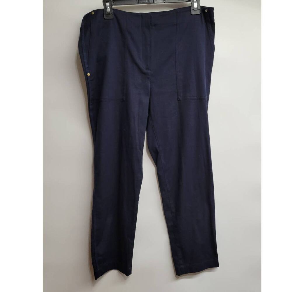 Theory Cropped Pants Navy Blue with Pockets Size 12